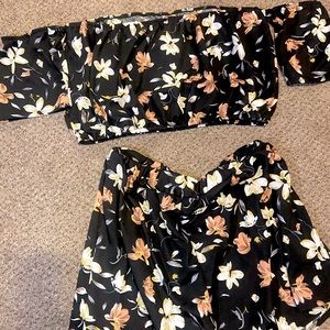 Womans Cute Two piece outfit Summer Vibes Floral SHEIN XL